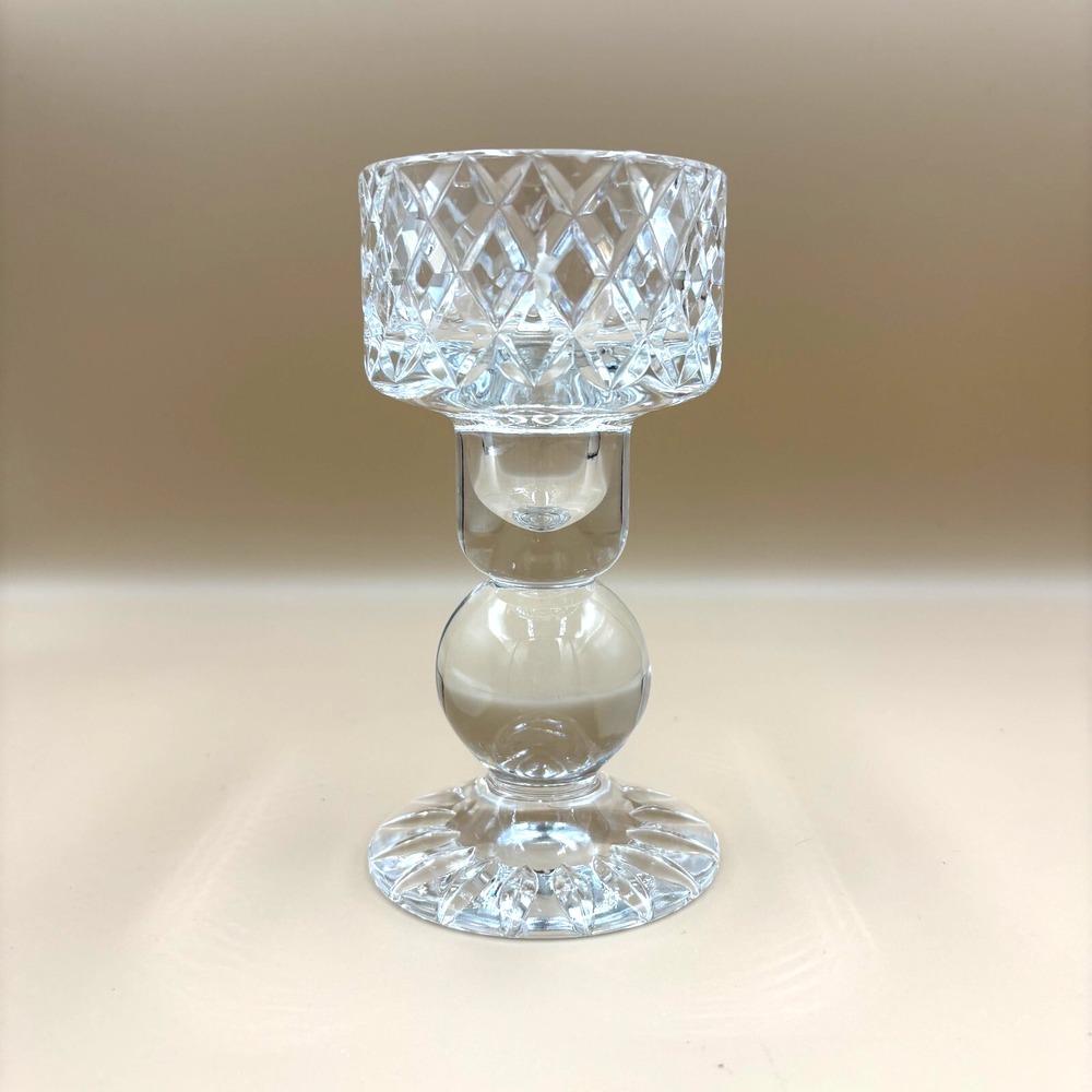 Vintage BLOCK Crystal Candle‎ Holder made in Poland